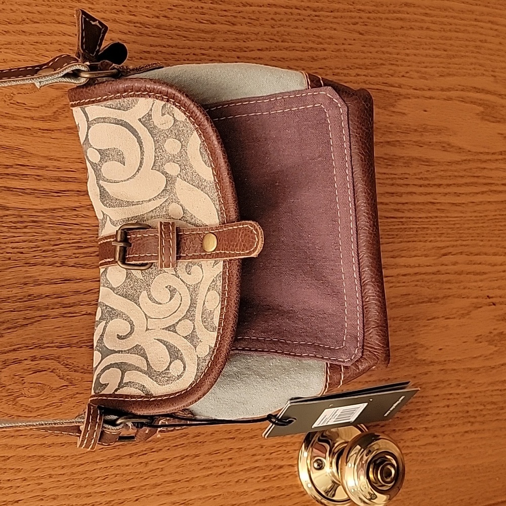 Myra Bag Leaf Print- Small cross body bag
